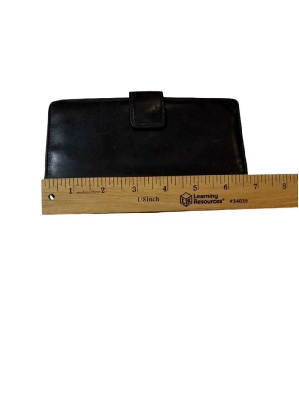 Gucci Black Leather Long Wallet Continental Snap Vintage Made in Italy flaw - Picture 5 of 15